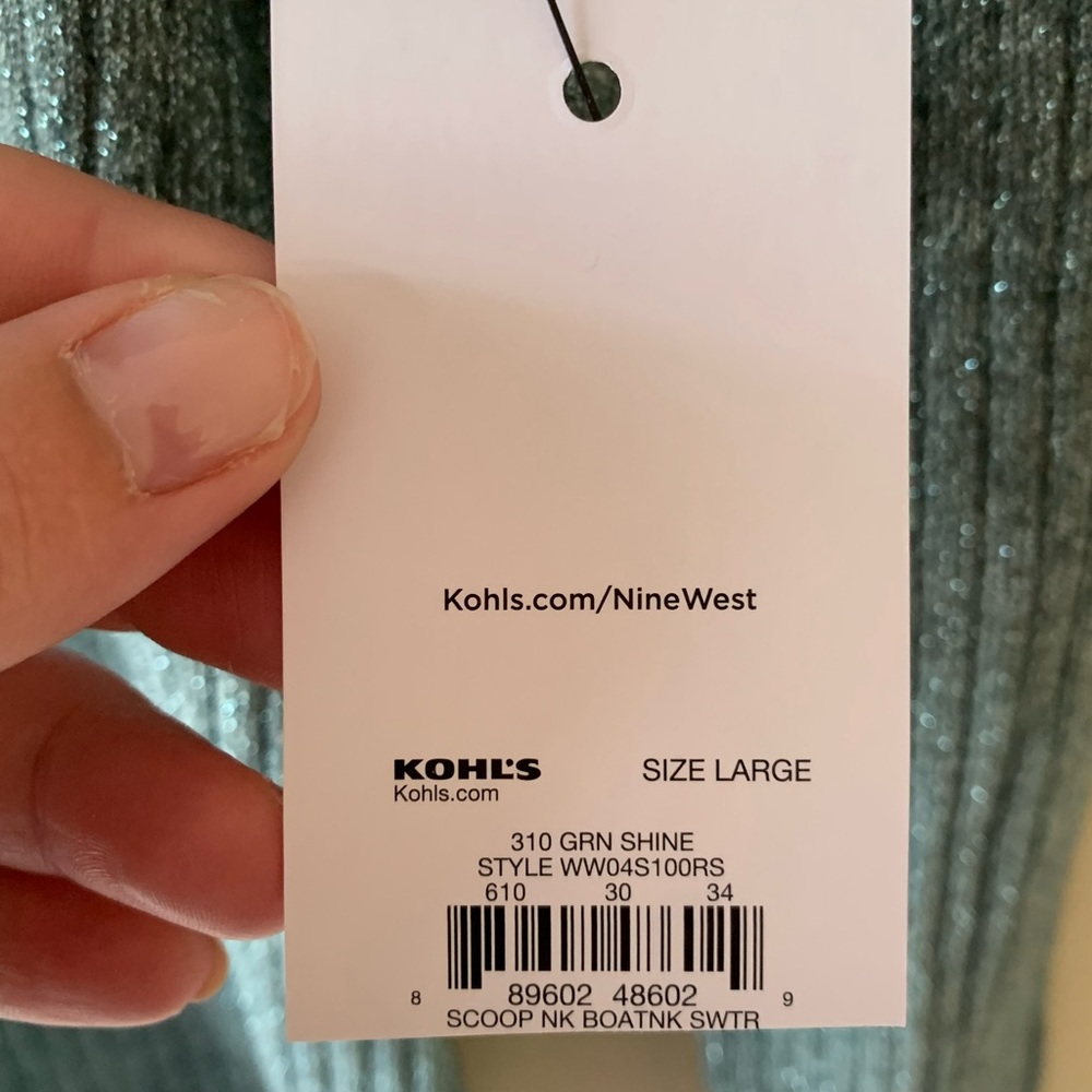 Nine West | Cozy Stretchy Crewneck Sweater | L - Picture 5 of 7